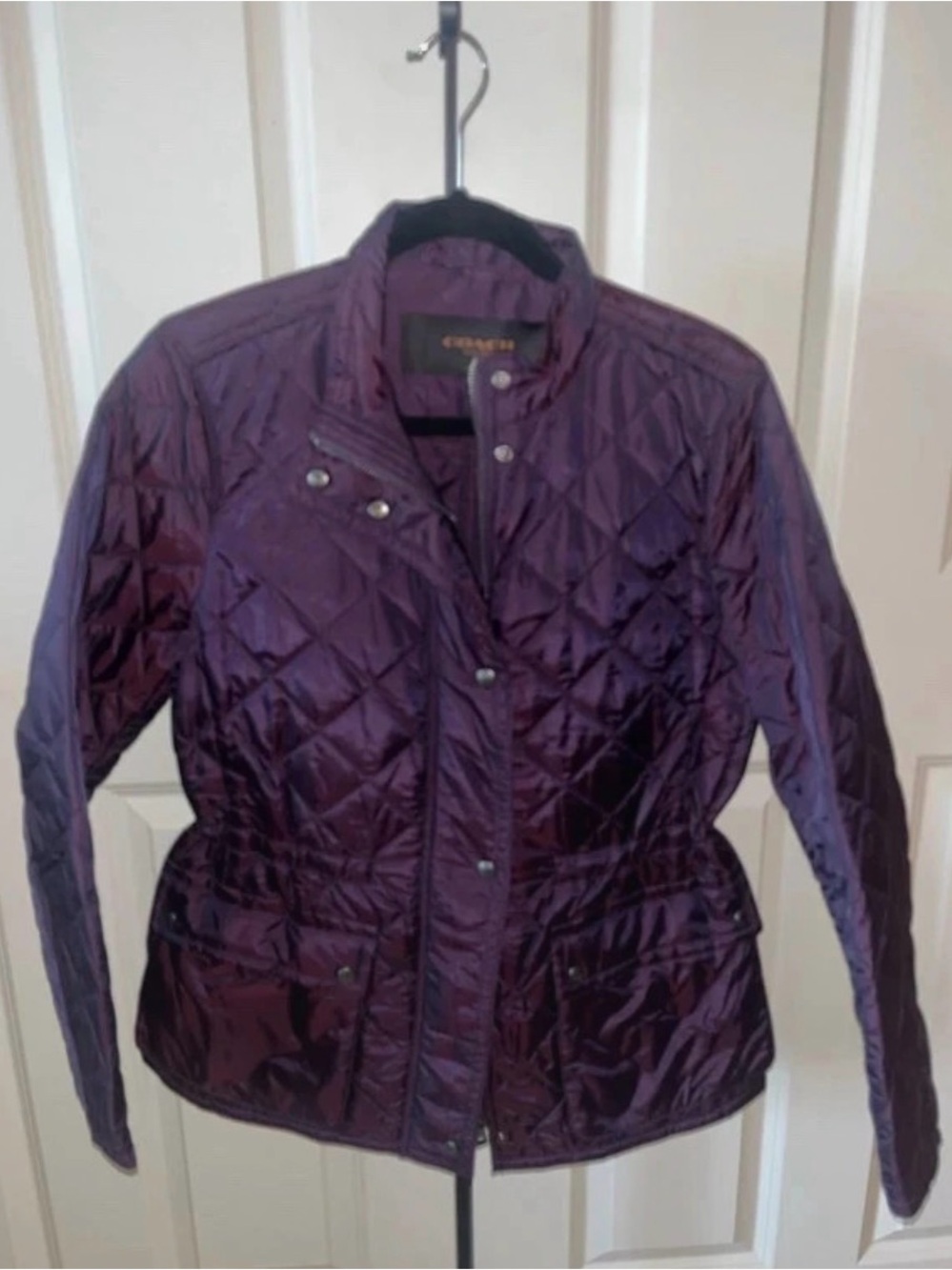 Coach Quilted Purple Quilted Jacket